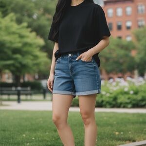 LOFT The Roll Blue Denim Jeans